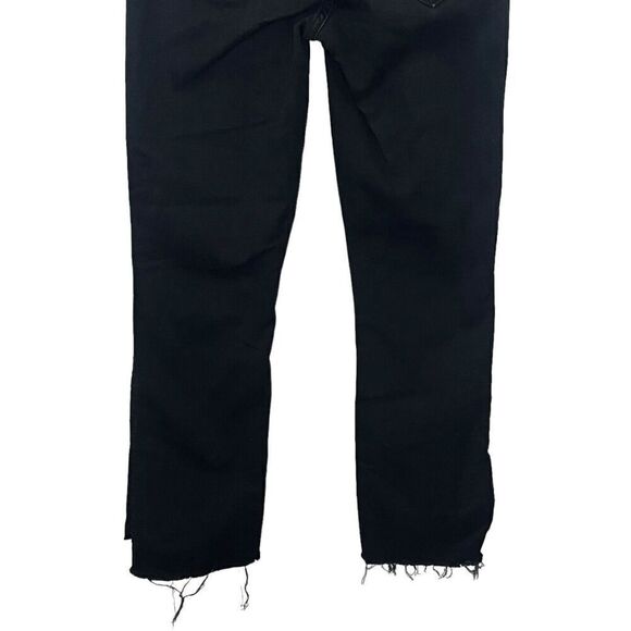 Mother Insider Step Fray Jeans Women’s Size 25 Black Cropped Mid Rise - Picture 7 of 16